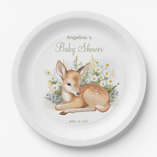 Babyduschplatte Pappteller (Vorderseite)