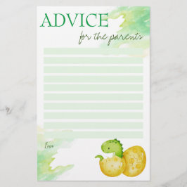 Babyduschratenkarte Schlüpfen bald Dino Ei Briefpapier