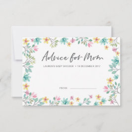 Babyduschratenkarten | Farbige Blume Einladung