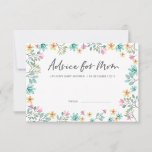 Babyduschratenkarten   Farbige Blume Einladung