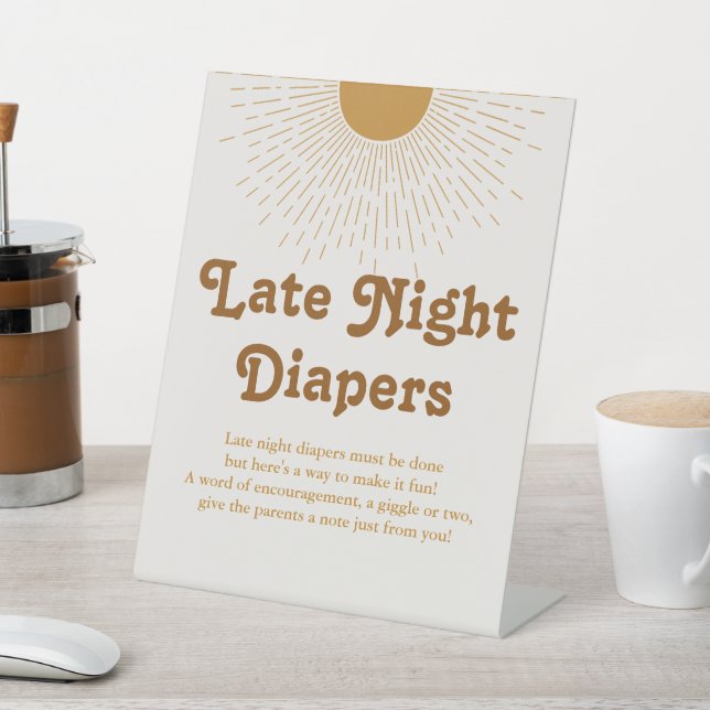 Babyduschsignatur, Party-Dekorationszeichen Sockelschild (In SItu)