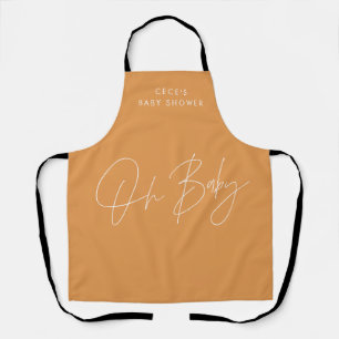 Babyduschskript, modern, fett orange elegant schürze