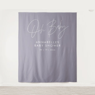 Babyduschskript modern lilac lila elegant wandteppich