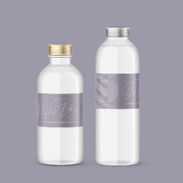 Babyduschskript modern lilac lila elegant wasserflaschenetikett