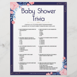 Babyduschtrivia [Blumenrahmen] Briefbogen
