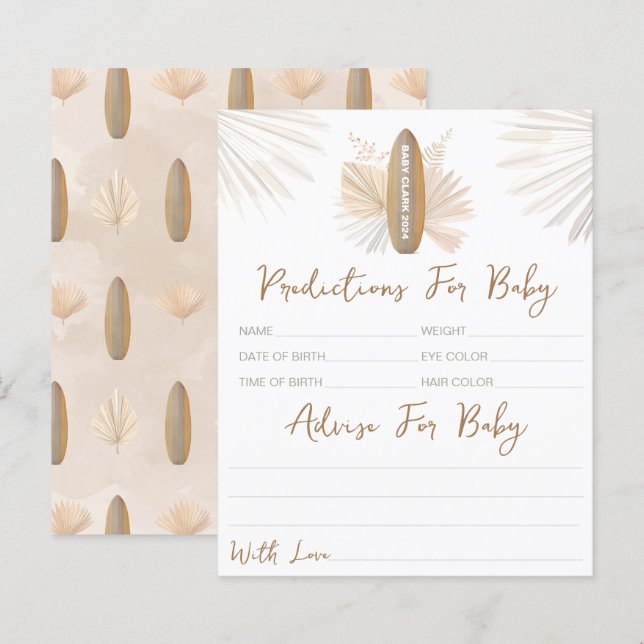 Babyduschvorhersagen und Anleitung (Vorne/Hinten)