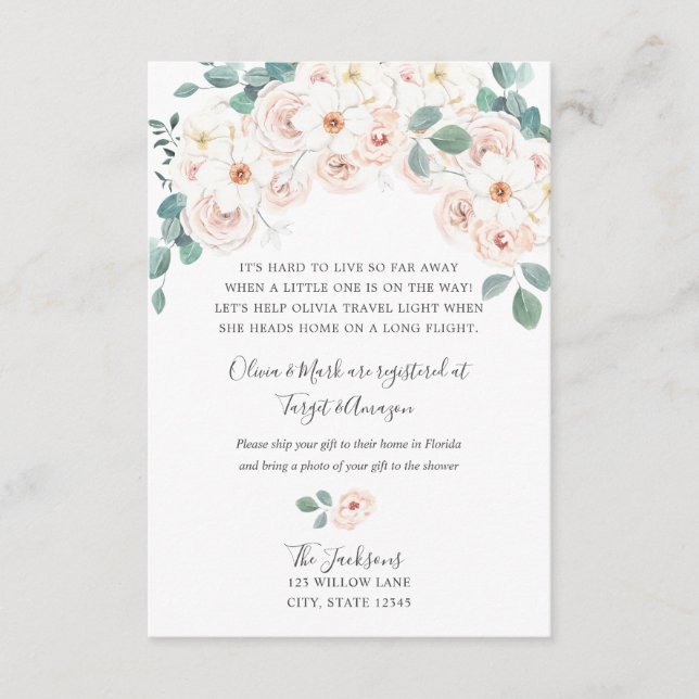 Babyduschvorrichtung Begleitkarte (Vorderseite)