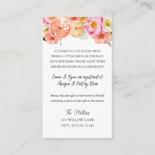 Babyduschvorrichtung Begleitkarte