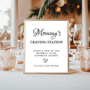 Babyduschzeichen der modernen Mommy's Craving Stat Poster