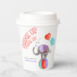 Babyduschzirkus der Elephant-Graukunst Pappbecher