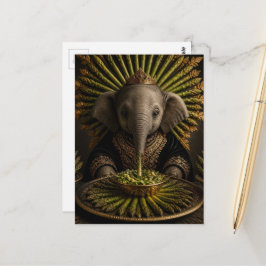 Babyelefant und der Spargel Postkarte
