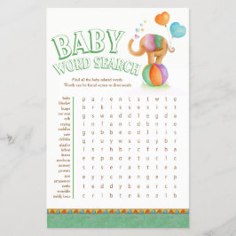 Babyelefant - Wortsuche Flyer