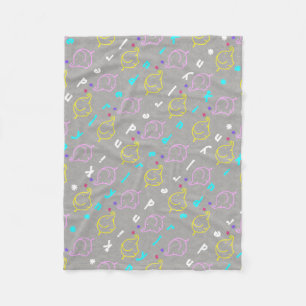 Babyelefanten mit Blumen Fleecedecke