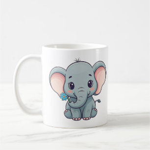 Babyelefantendesign im niedlichen Cartoon Kaffeetasse