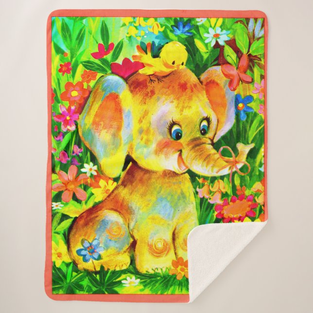 Babyelefarddruck Sherpadecke (Vorderseite)