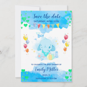 Babyelefone Dusche Save The Date