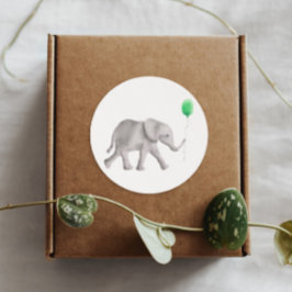 Babyelephant-Aufkleber, Party-Geschenkmarke Runder Aufkleber