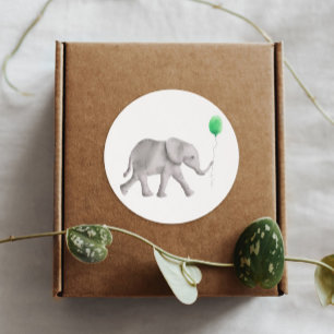 Babyelephant-Aufkleber, Party-Geschenkmarke Runder Aufkleber