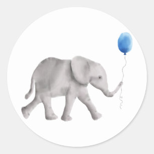 Babyelephant-Aufkleber, Party-Geschenkmarke Runder Aufkleber