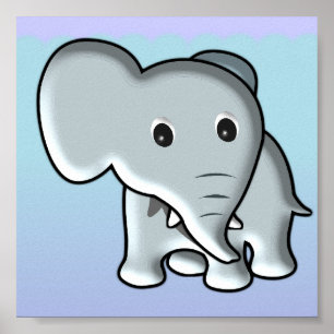 Babyelephant/Kinderzimmer-Dekoration Poster
