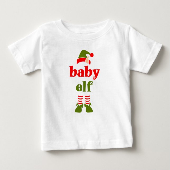 Babyelfamilie passend zum Weihnachtsbaby T - Shirt (Vorderseite)