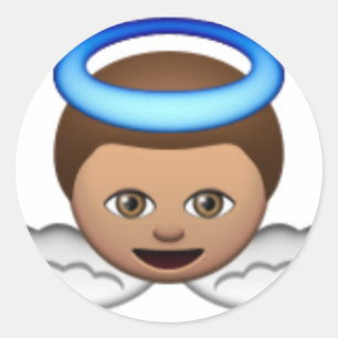 Babyengel emoji Halo-Liebe Runder Aufkleber