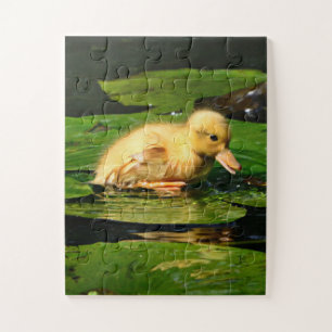 Babyente auf Lily Pad Puzzle