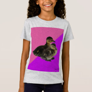 Babyenten auf rosa Himbeere und Lila Sorbet T-Shirt