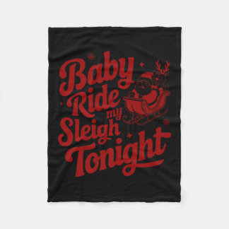 Babyfahrt My Sleigh Funny Santa Adult Xmas Spaß D Fleecedecke