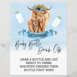 Babyflasche trinken Spieldusche Hochlandkuh