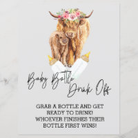 Babyflasche trinken Spieldusche Hochlandkuh