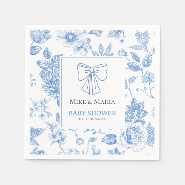 Babyflora Babydusche Papier Napoleon Serviette (Vorderseite)