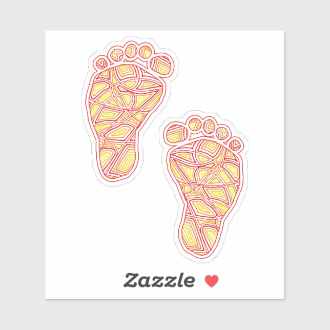 BabyFootprints Aufkleber (Blatt)