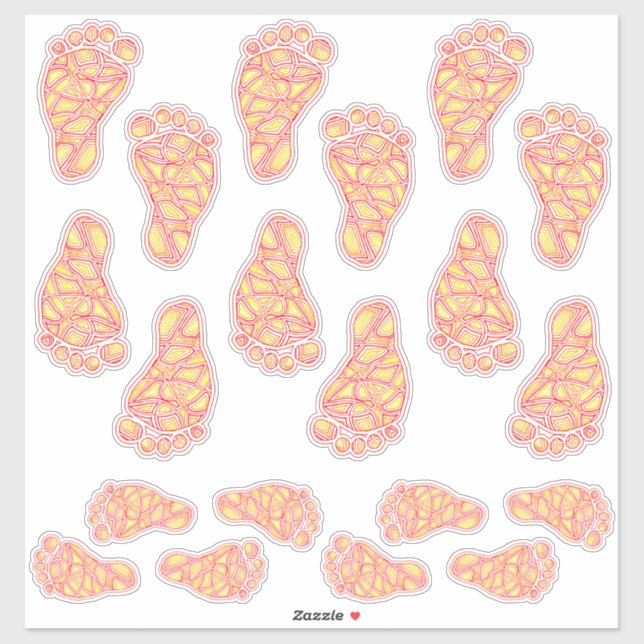 BabyFootprints Aufkleber (Blatt)
