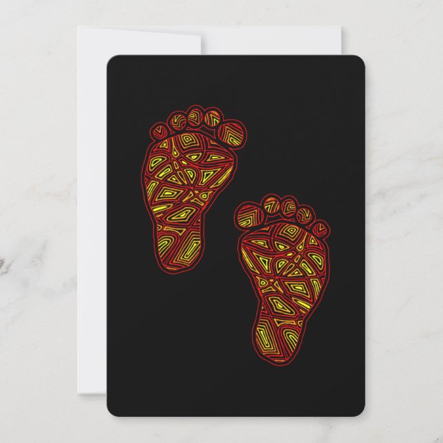 BabyFootprints Einladung (Vorderseite)