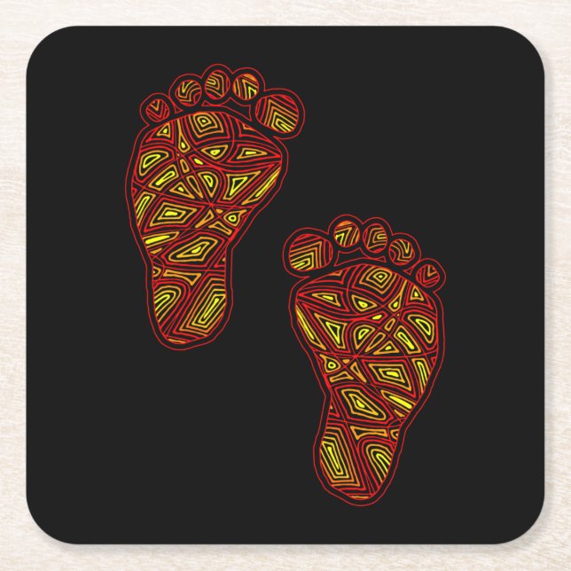 BabyFootprints Rechteckiger Pappuntersetzer (Vorderseite)