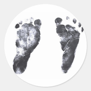 BabyFootprints Runder Aufkleber