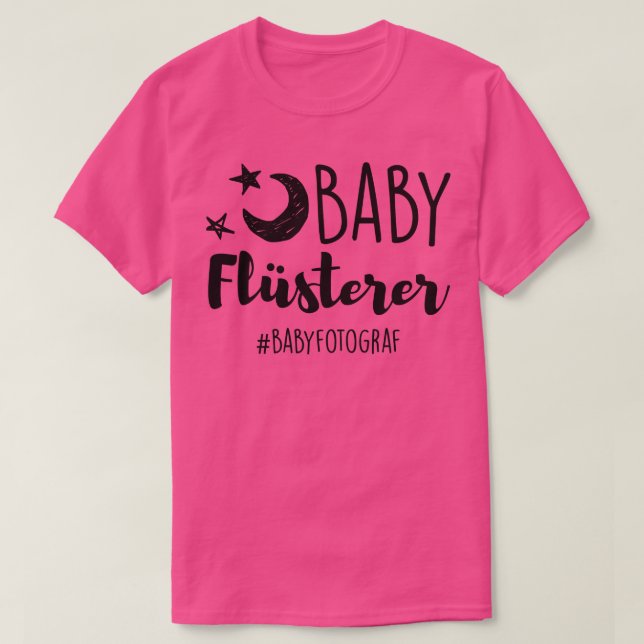 Babyfotograf schwarz T-Shirt (Design vorne)