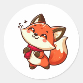 Babyfuchs Runder Aufkleber