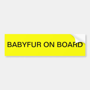BABYFUR AN BORD AUTOAUFKLEBER