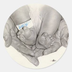 Babyfuß Runder Aufkleber