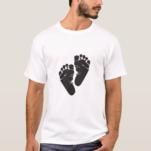 Babyfuß-Silhouette T-Shirt (Vorderseite)