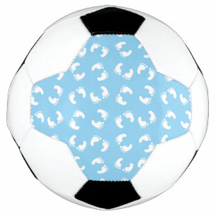 Babyfußabdrücke, Babyfuß, Fußstapfen, Blau, Junge Fußball