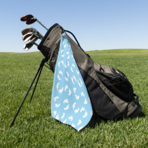 Babyfußabdrücke, Babyfuß, Fußstapfen, Blau, Junge Golfhandtuch