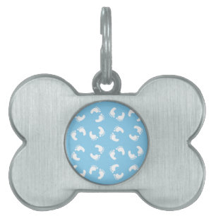 Babyfußabdrücke, Babyfuß, Fußstapfen, Blau, Junge Tiermarke