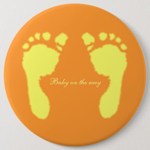 Babyfußabzüge (Gelb) Button
