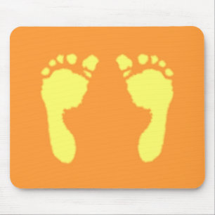 Babyfußabzüge (Gelb) Mousepad