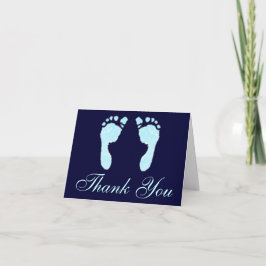 Babyfußabzüge (Junge) Dankeskarte