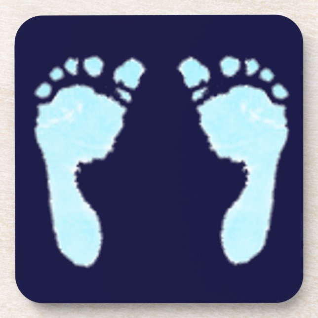 Babyfußabzüge (Junge) Getränkeuntersetzer (Vorderseite)