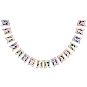 Babyfußabzüge Rainbow-Design für mehrjährige Gebur Wimpelkette